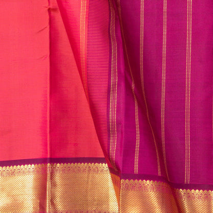Pink And Magenta Kanchipuram Silk Saree For Festive Wear PV NYC 1721