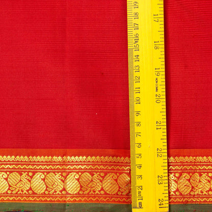 Red And Orange Kanchipuram Silk Saree For Festive Wear PV NYC 1727