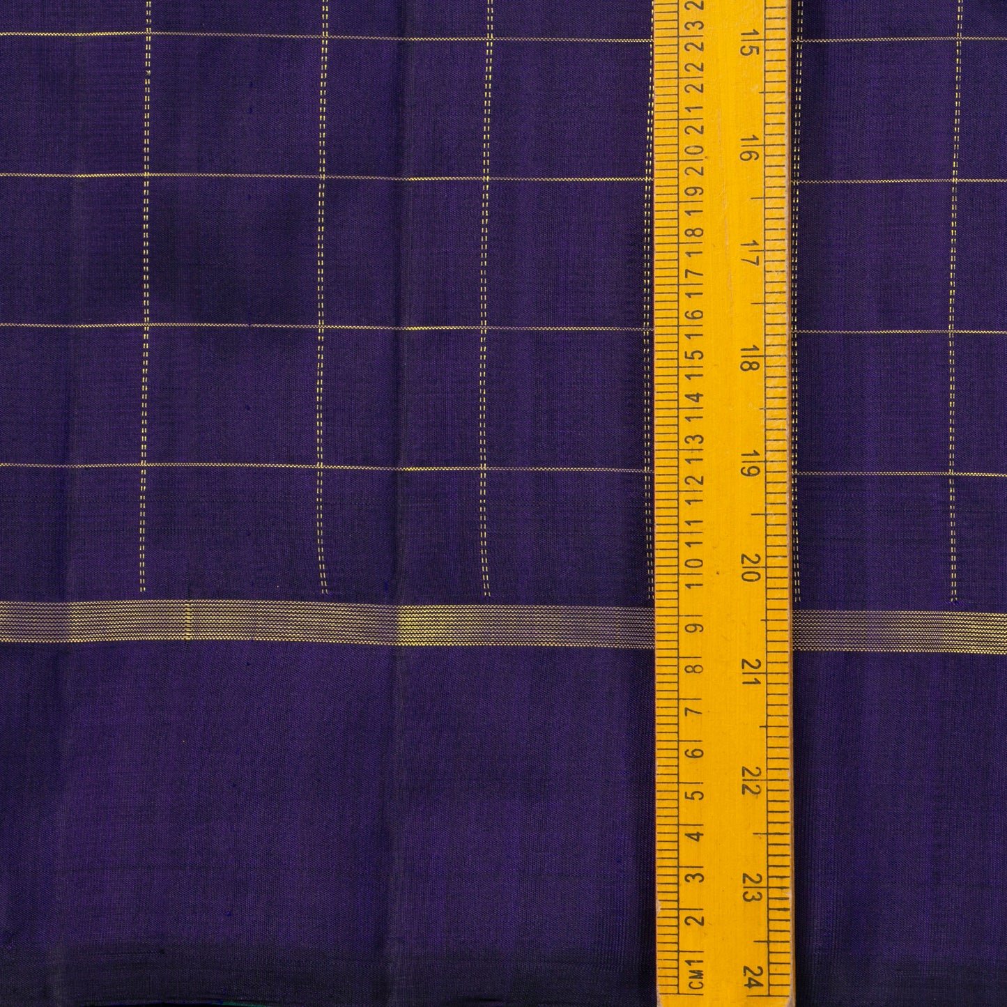 Purple And Cyan Light Weight Kanchipuram Silk Saree For Festive Wear PV 2046