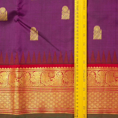 Magenta And Red Kanchipuram Silk Saree For Bridal Wear PV NYC 1650