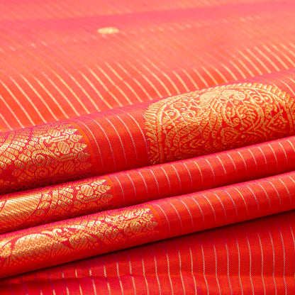 Red Kanchipuram Silk Saree For Bridal Wear PV MEN 250