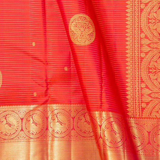 Red Kanchipuram Silk Saree For Bridal Wear PV MEN 250