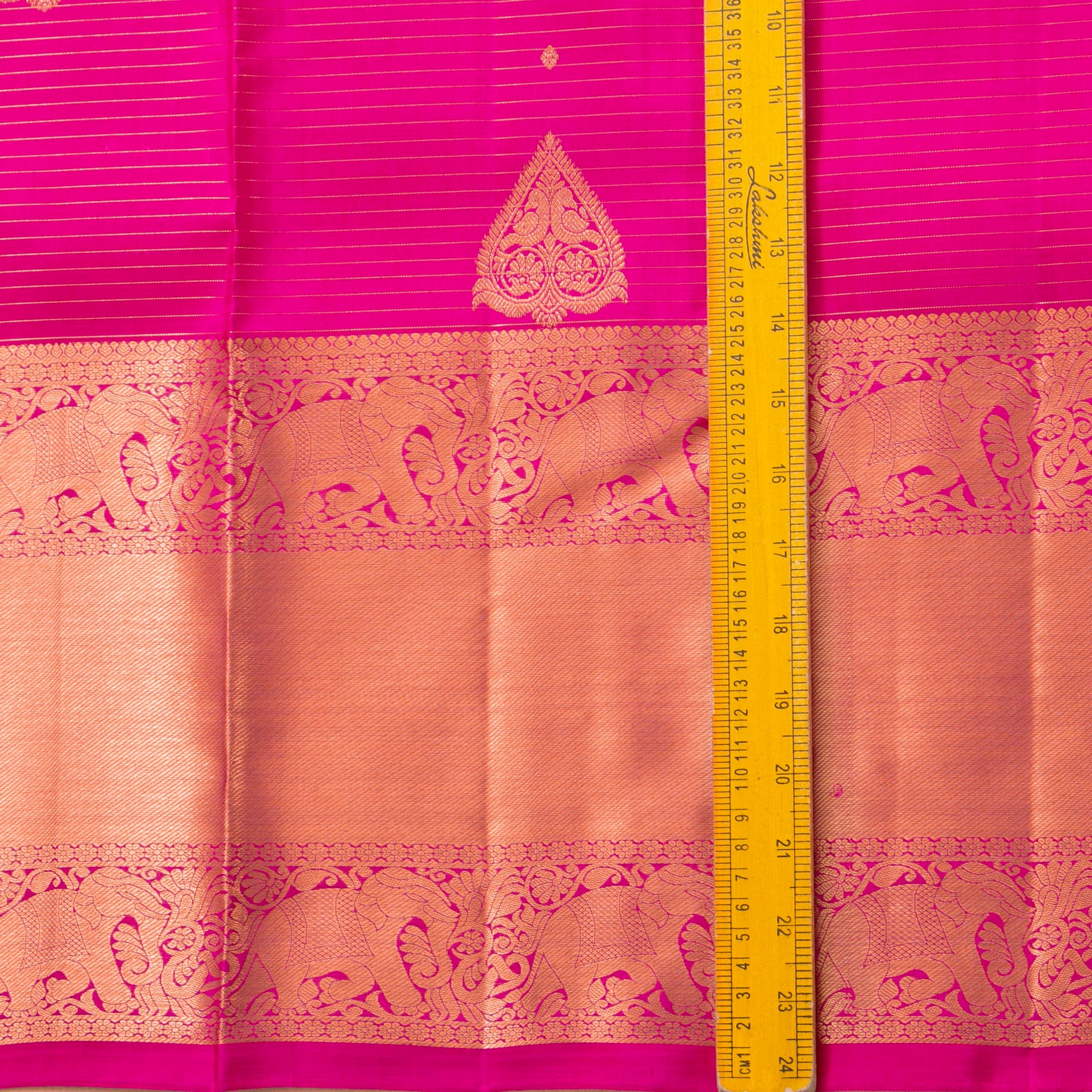 Pink Kanchipuram Silk Saree For Bridal Wear PV MEN 245 - Silk Sari - Panjavarnam PV MEN 245