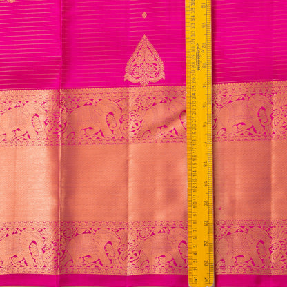 Pink Kanchipuram Silk Saree For Bridal Wear PV MEN 245 - Silk Sari - Panjavarnam PV MEN 245