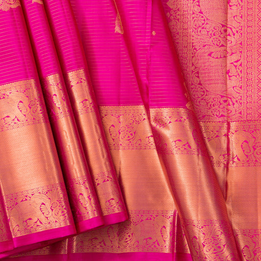 Pink Kanchipuram Silk Saree For Bridal Wear PV MEN 245 - Silk Sari - Panjavarnam PV MEN 245