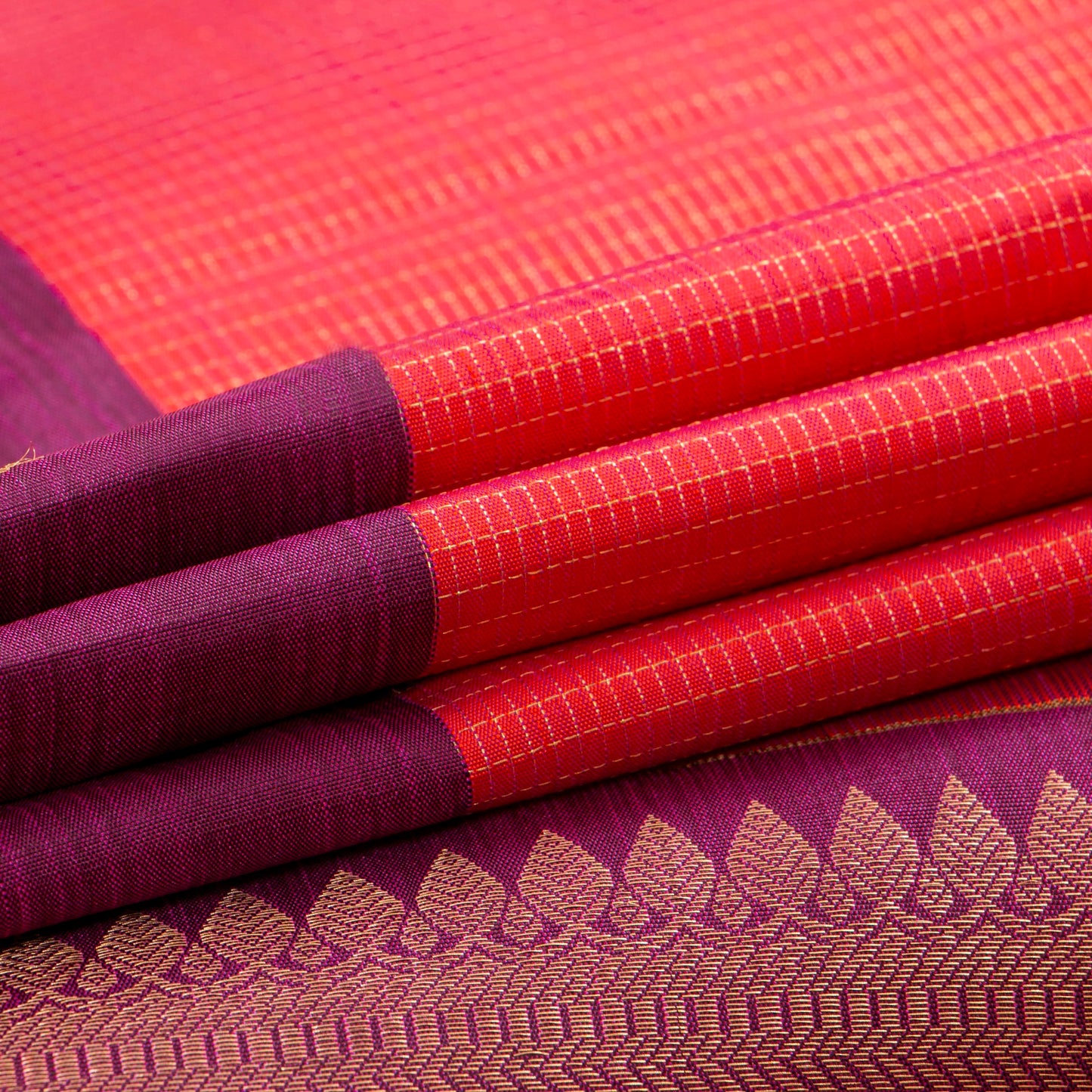 Pink And Magenta Kanchipuram Silk Saree For Festive Wear PV MEN 238 - Silk Sari - Panjavarnam PV MEN 238
