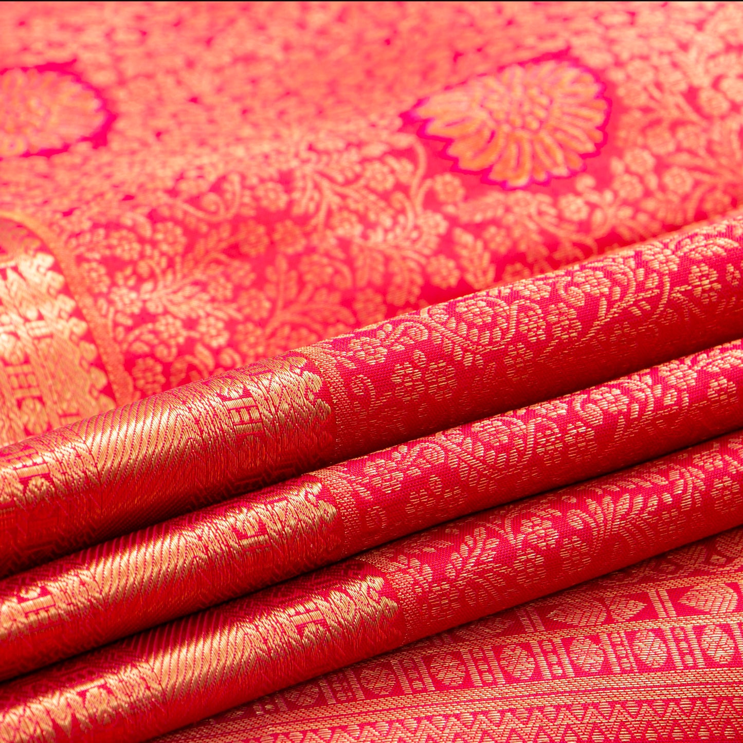 Pink Kanchipuram Silk Saree For Festive Wear PV MEN 299