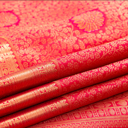 Pink Kanchipuram Silk Saree For Festive Wear PV MEN 299