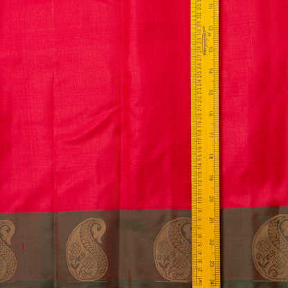 Pink And Green Kanchipuram Silk Saree For Festive Wear PV MEN 119