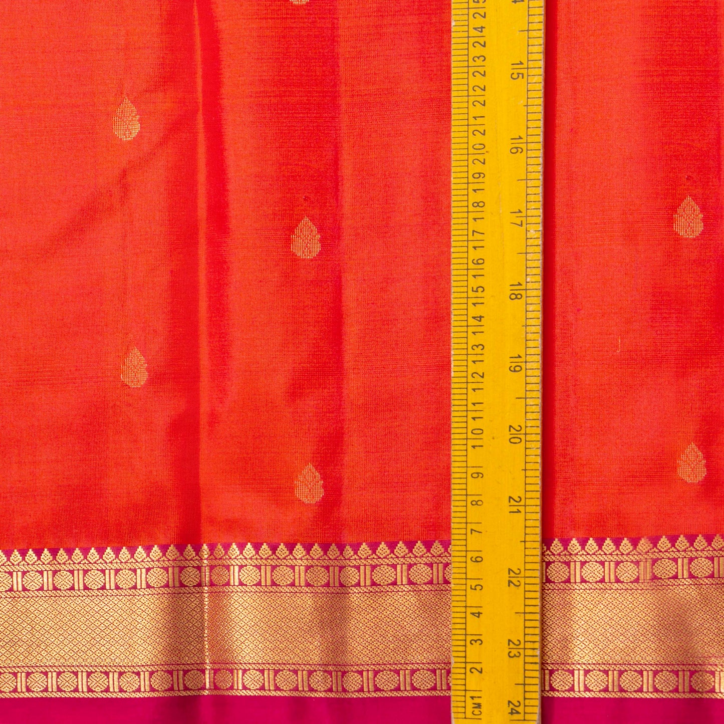 Orange And Pink Kanchipuram Silk Saree For Festive Wear PV MEN 156