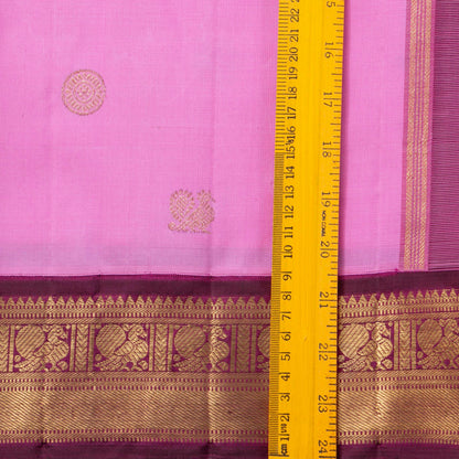 Pink And Wine Kanchipuram Silk Saree For Bridal Wear PV NYC 1645