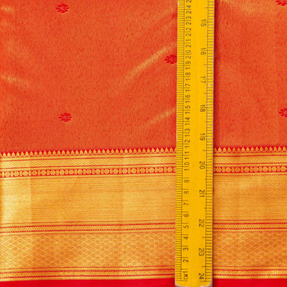 Red Tissue Kanchipuram Silk Saree For Festive Wear PV MEN 228 - Silk Sari - Panjavarnam PV MEN 228