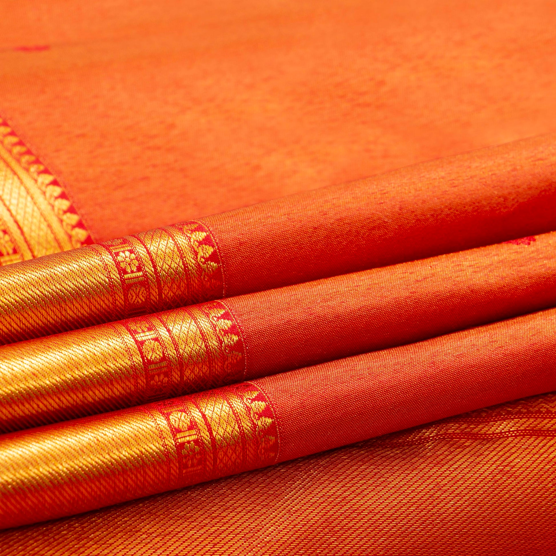 Red Tissue Kanchipuram Silk Saree For Festive Wear PV MEN 228 - Silk Sari - Panjavarnam PV MEN 228