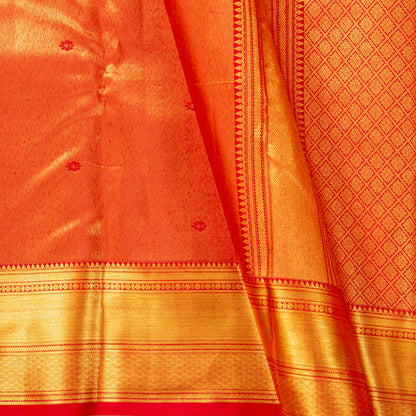 Red Tissue Kanchipuram Silk Saree For Festive Wear PV MEN 228 - Silk Sari - Panjavarnam PV MEN 228