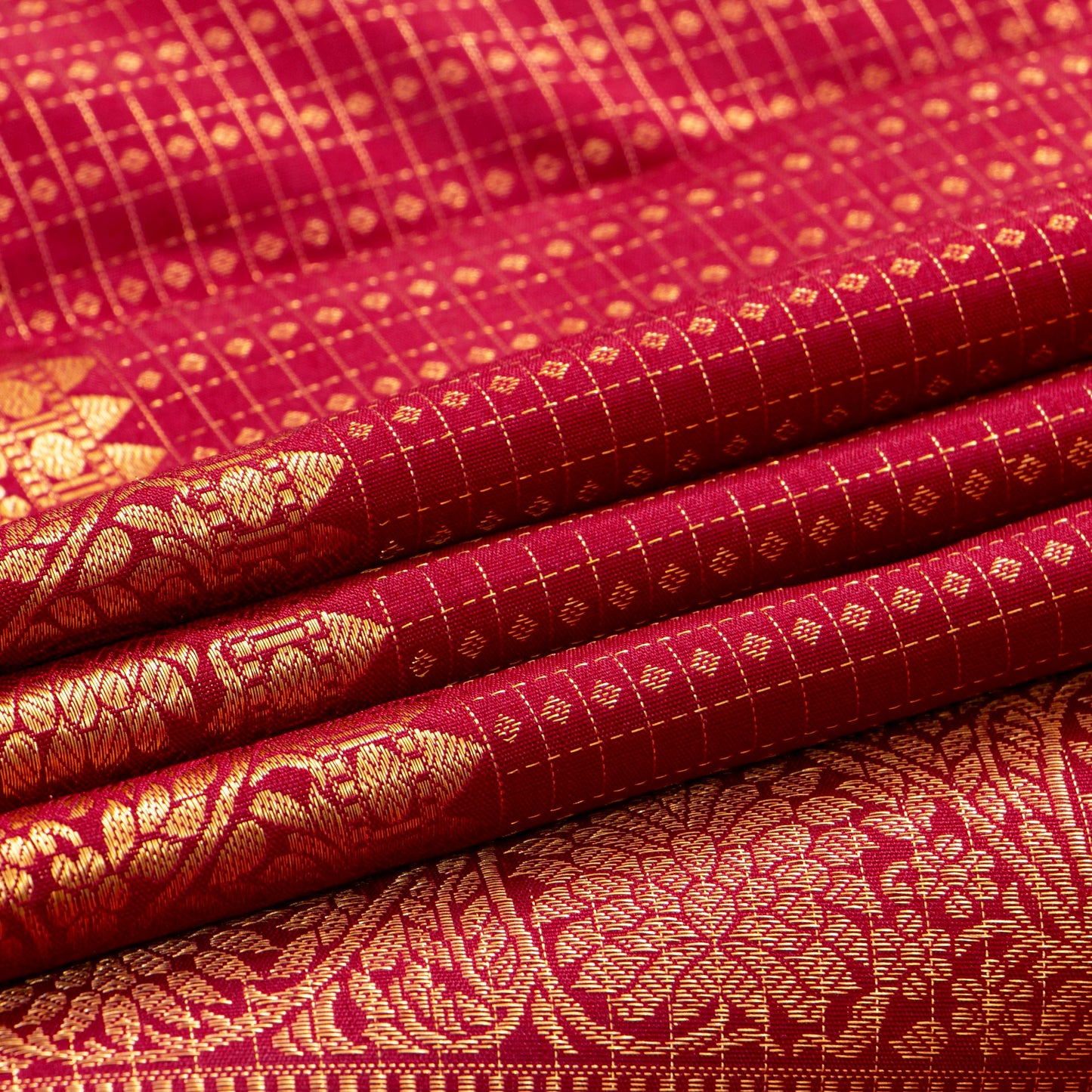 Maroon Kanchipuram Silk Saree For Bridal Wear PV MEN 253 - Silk Sari - Panjavarnam PV MEN 253