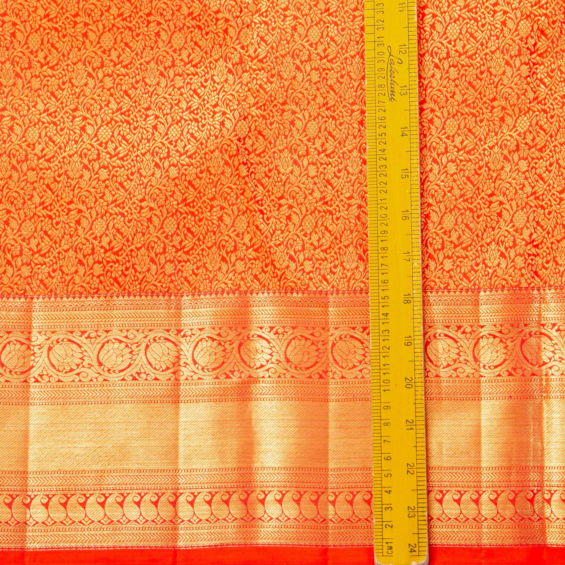 Red Kanchipuram Silk Saree For Festive Wear PV MEN 298 - Silk Sari - Panjavarnam PV MEN 298
