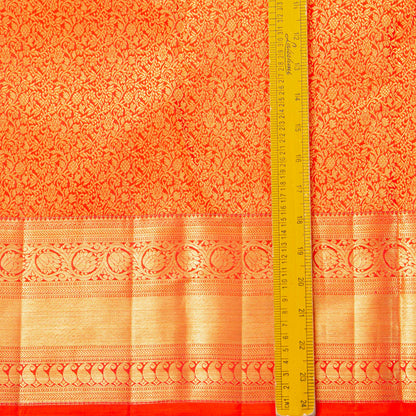 Red Kanchipuram Silk Saree For Festive Wear PV MEN 298 - Silk Sari - Panjavarnam PV MEN 298