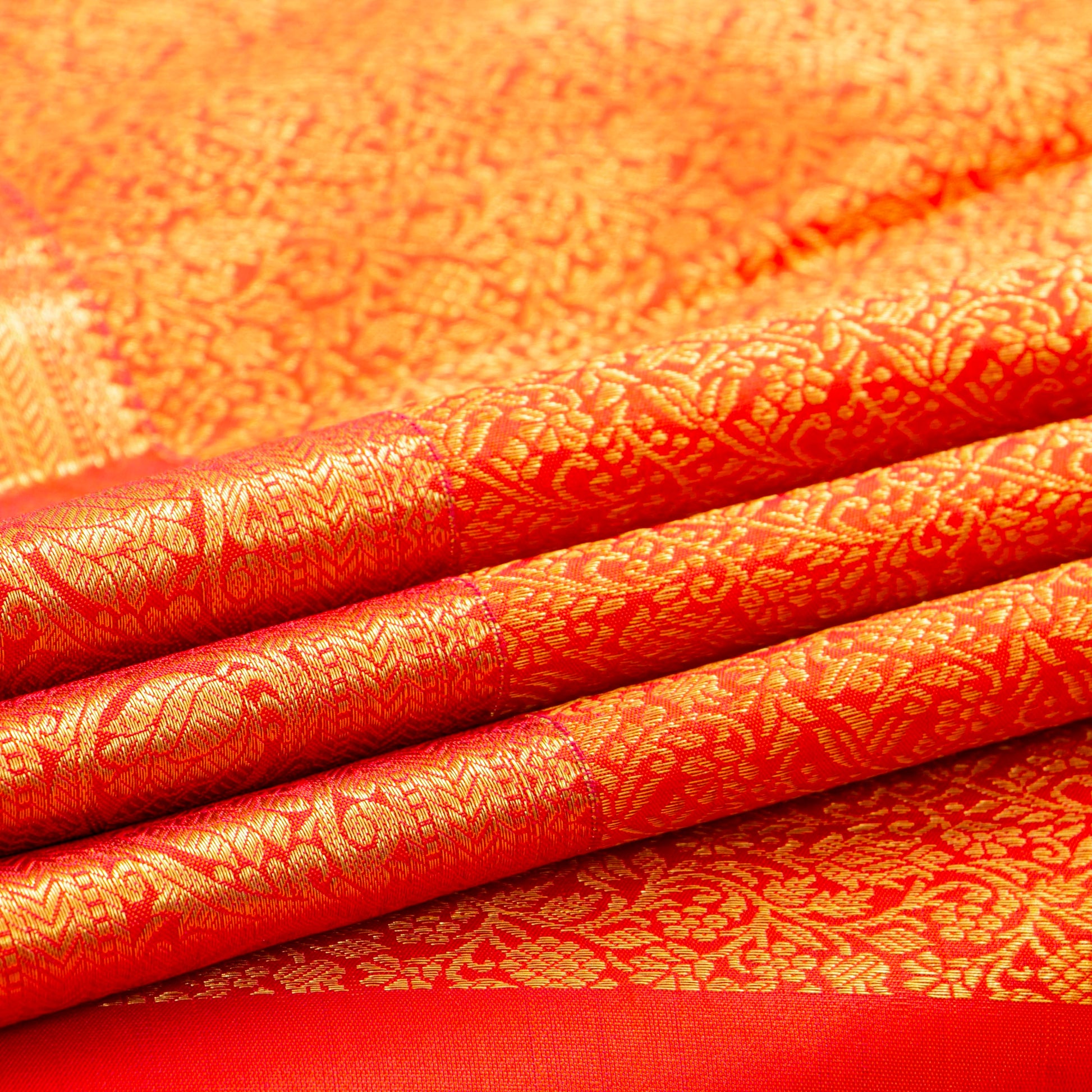 Red Kanchipuram Silk Saree For Festive Wear PV MEN 298 - Silk Sari - Panjavarnam PV MEN 298