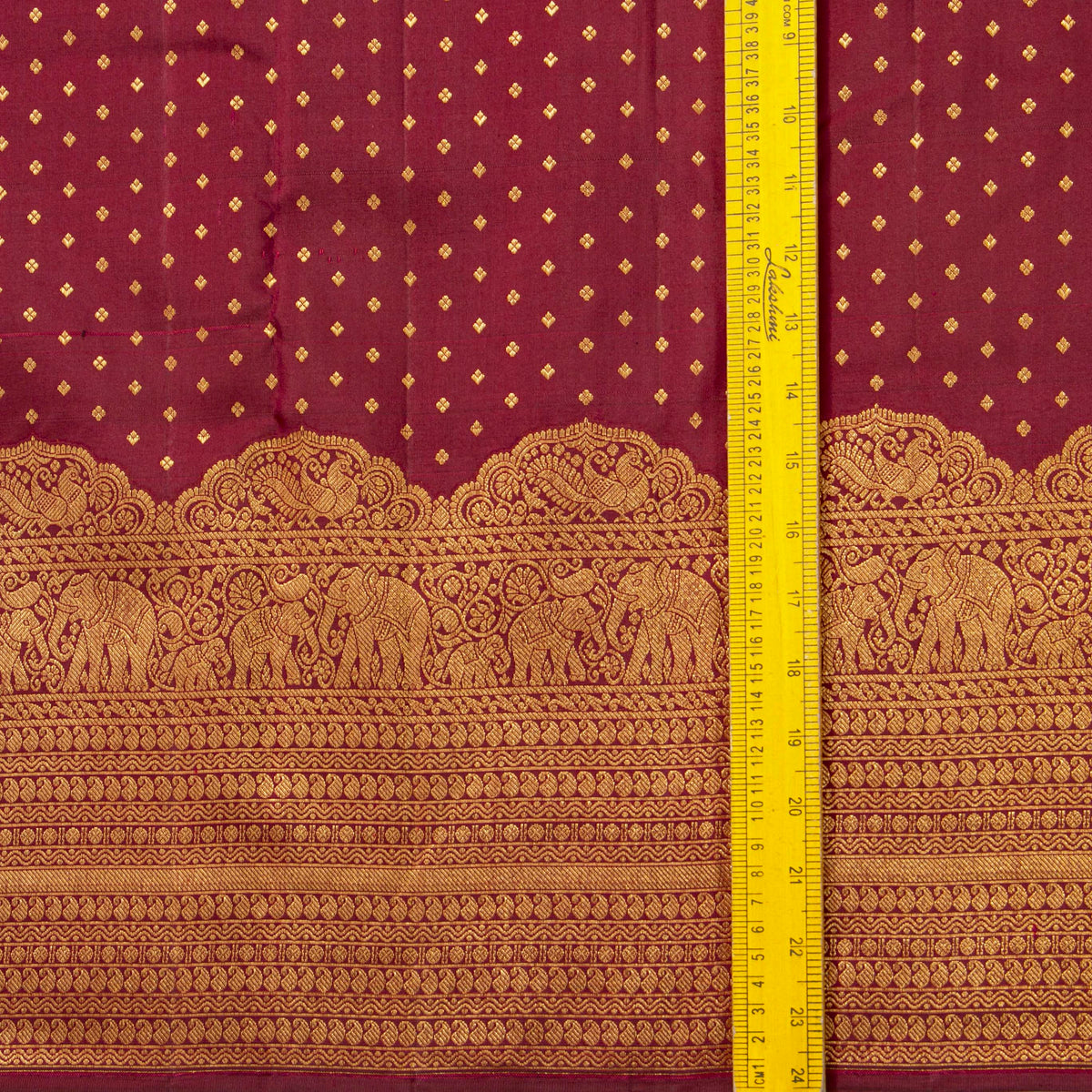 Maroon Kanchipuram Silk Saree For Festive Wear PV MEN 239 - Silk Sari - Panjavarnam PV MEN 239