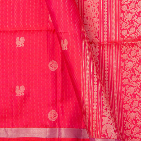 Pink Handwoven Soft Silk Saree Pure Silk For Festive Wear PV NYC 1692