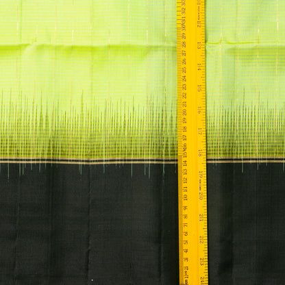 Green And Black Handwoven Soft Silk Saree Pure Silk For Festive Wear PV NYC 1689