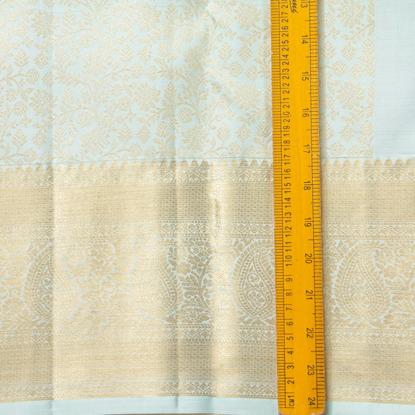 Pastel Blue Kanchipuram Silk Saree For Bridal Wear PV MEN 270