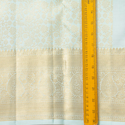 Pastel Blue Kanchipuram Silk Saree For Bridal Wear PV MEN 270