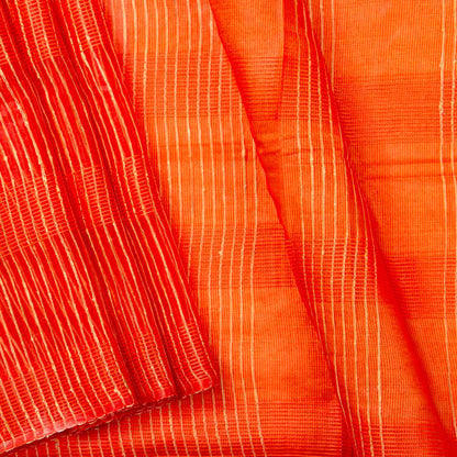 Orange Kota Handwoven Silk Saree PKT 2061