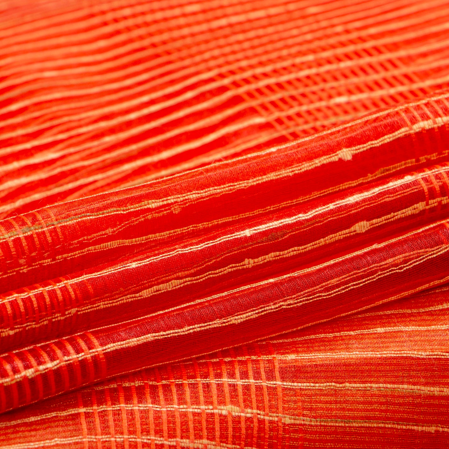 Orange Kota Handwoven Silk Saree PKT 2061