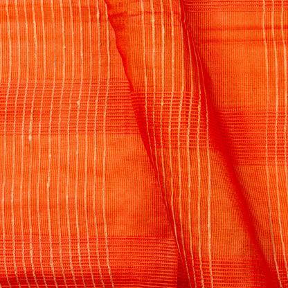 Orange Kota Handwoven Silk Saree PKT 2061