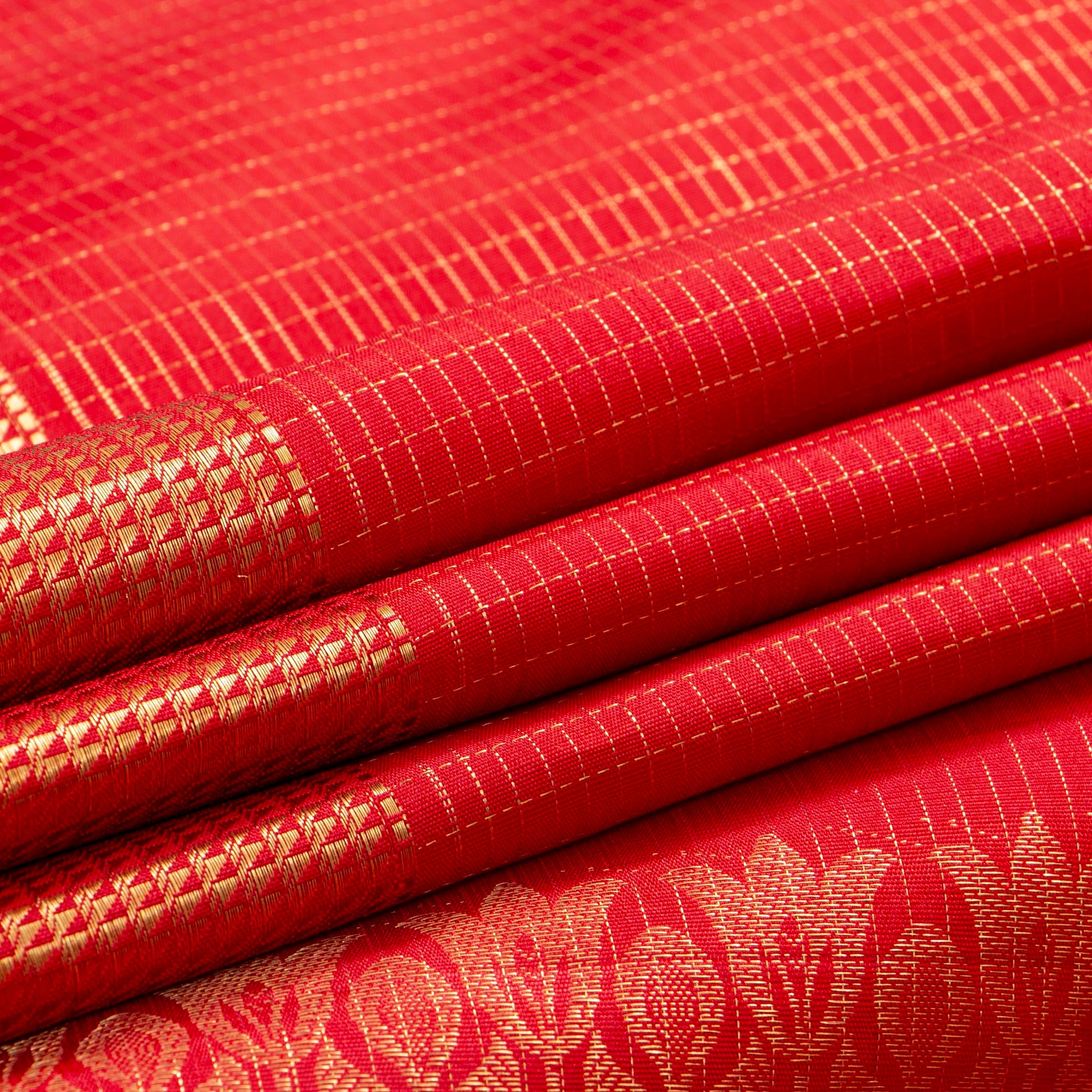 Red Kanchipuram Silk Saree For Festive Wear PV MEN 229 - Silk Sari - Panjavarnam PV MEN 229