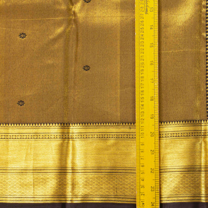 Brown Tissue Kanchipuram Silk Saree For Festive Wear PV MEN 227