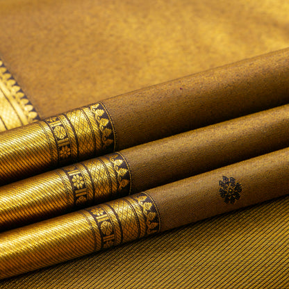 Brown Tissue Kanchipuram Silk Saree For Festive Wear PV MEN 227