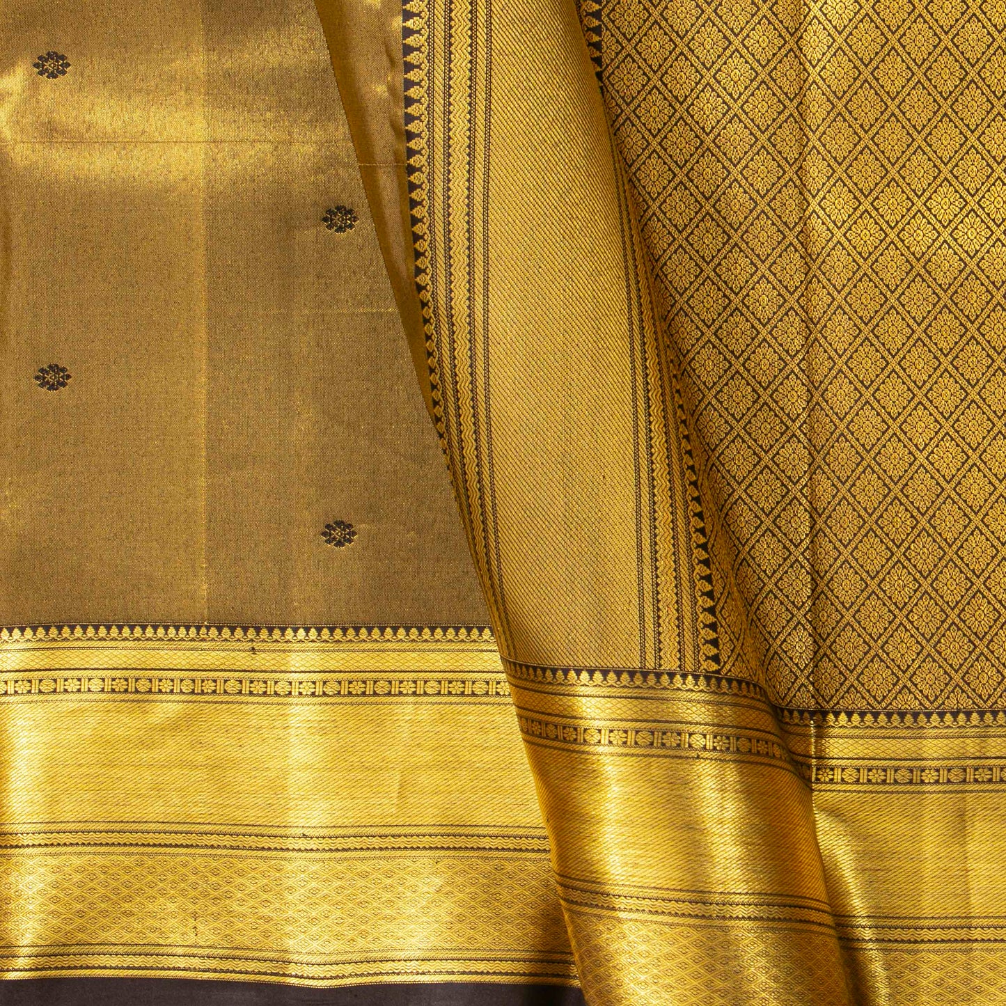 Brown Tissue Kanchipuram Silk Saree For Festive Wear PV MEN 227