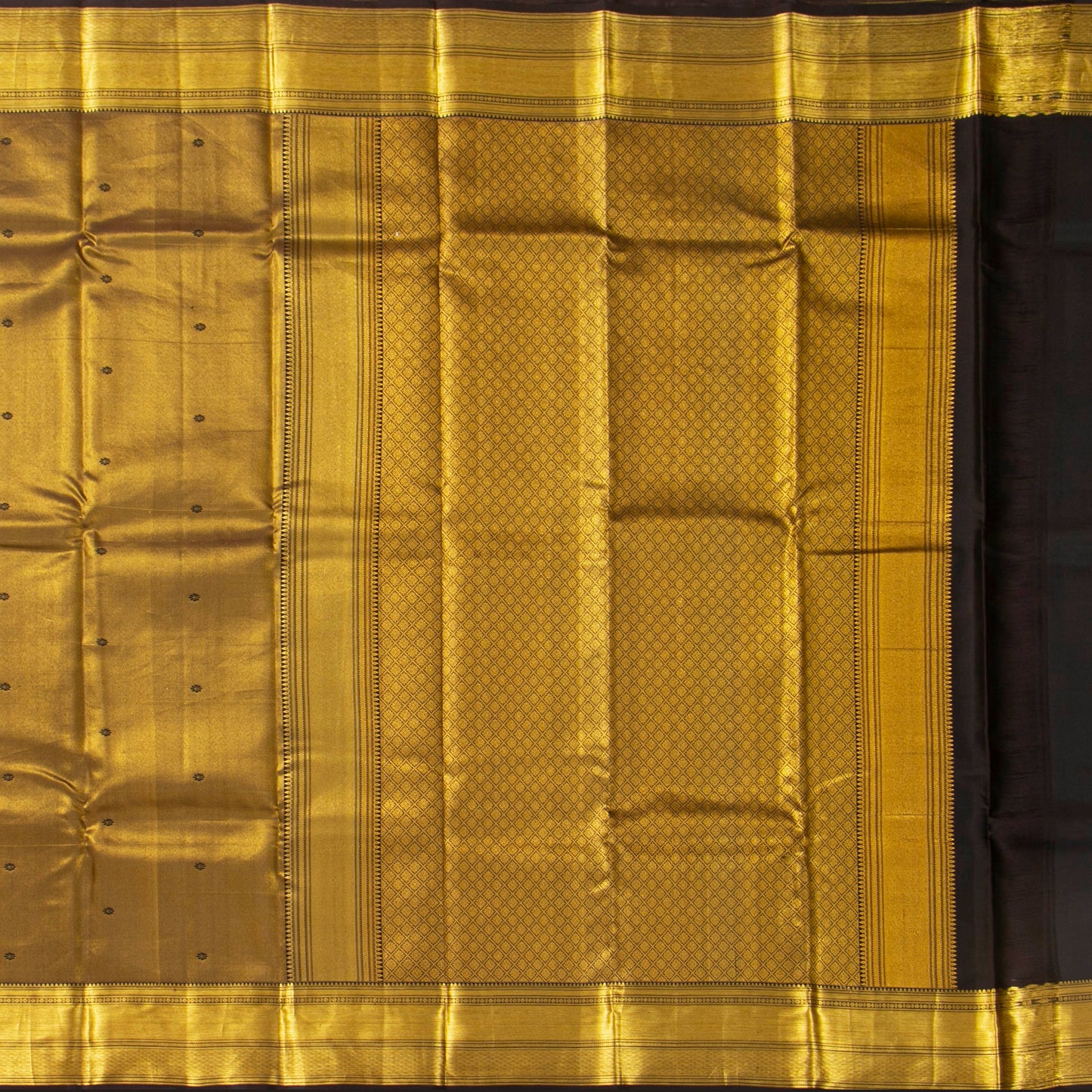 Brown Tissue Kanchipuram Silk Saree For Festive Wear PV MEN 227
