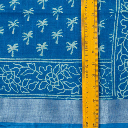 Blue Cotton Saree Handwoven PV YU 2069