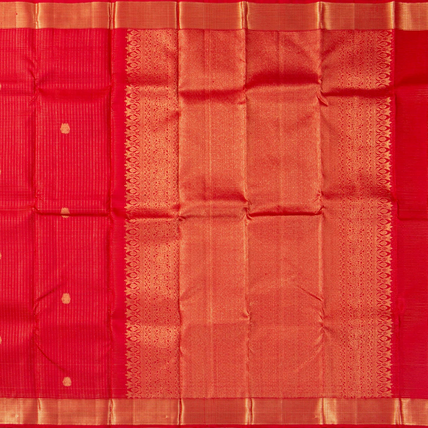 Red Kanchipuram Silk Saree For Festive Wear PV MEN 229 - Silk Sari - Panjavarnam PV MEN 229