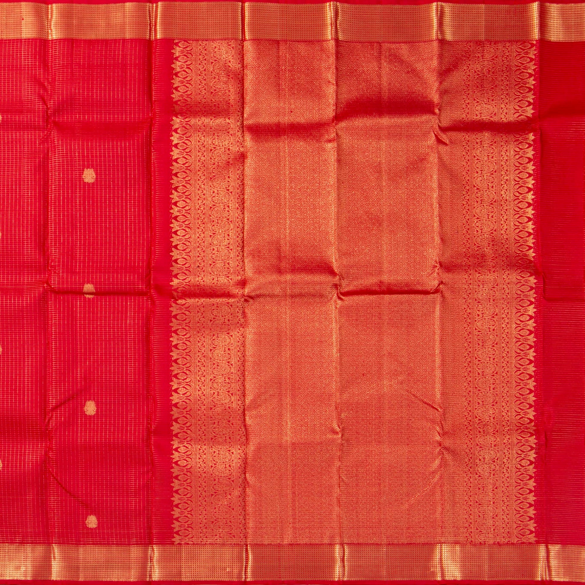 Red Kanchipuram Silk Saree For Festive Wear PV MEN 229 - Silk Sari - Panjavarnam PV MEN 229