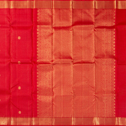 Red Kanchipuram Silk Saree For Festive Wear PV MEN 229 - Silk Sari - Panjavarnam PV MEN 229