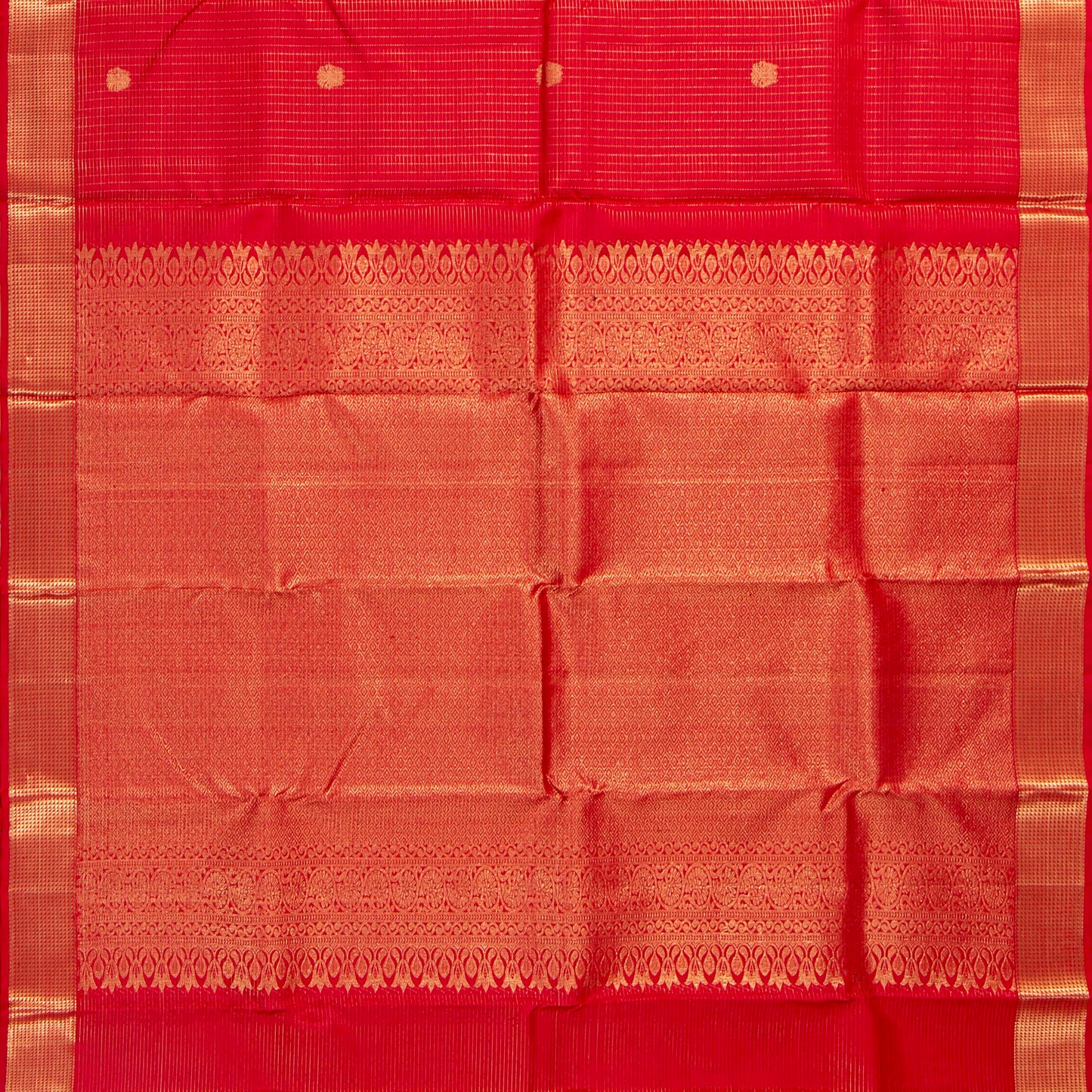 Red Kanchipuram Silk Saree For Festive Wear PV MEN 229 - Silk Sari - Panjavarnam PV MEN 229