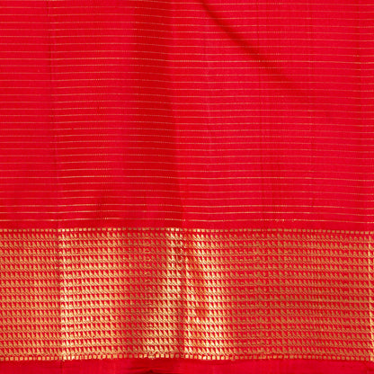 Red Kanchipuram Silk Saree For Festive Wear PV MEN 229 - Silk Sari - Panjavarnam PV MEN 229