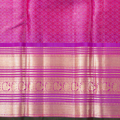 Orange And Magenta Kanchipuram Silk Saree For Bridal Wear PV MEN 279