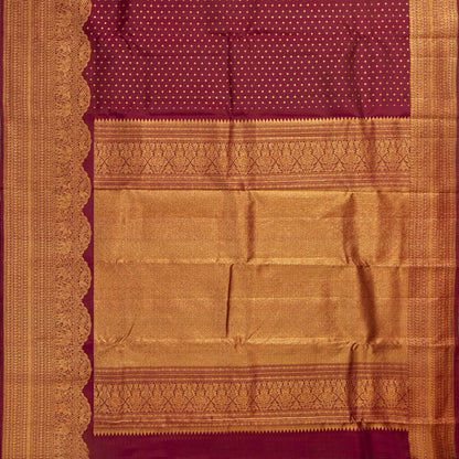 Maroon Kanchipuram Silk Saree For Festive Wear PV MEN 239 - Silk Sari - Panjavarnam PV MEN 239
