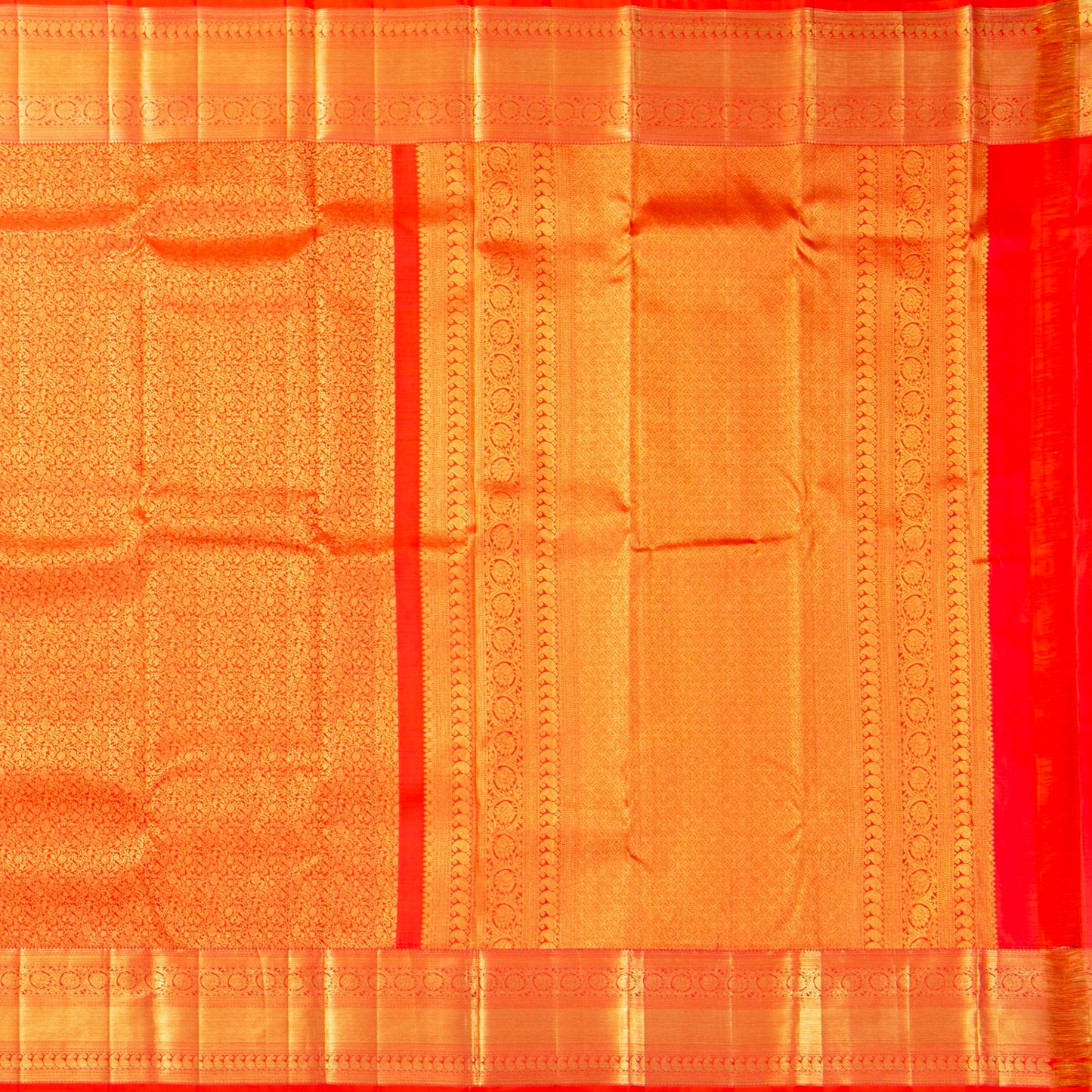 Red Kanchipuram Silk Saree For Festive Wear PV MEN 298 - Silk Sari - Panjavarnam PV MEN 298