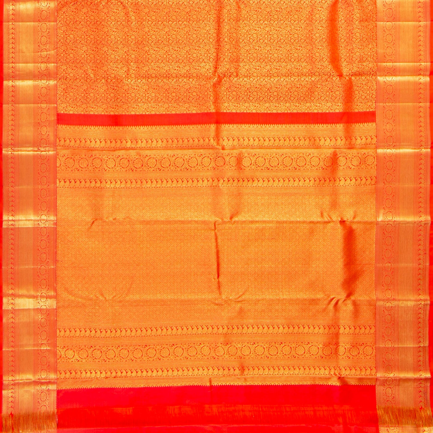 Red Kanchipuram Silk Saree For Festive Wear PV MEN 298 - Silk Sari - Panjavarnam PV MEN 298