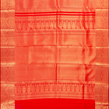Red  Kanchipuram Silk Saree For Bridal Wear PV MEN 297