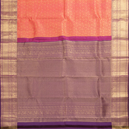 Red And Magenta Kanchipuram Silk Saree For Bridal Wear PV MEN 293