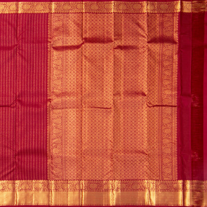 Maroon Kanchipuram Silk Saree For Bridal Wear PV MEN 253 - Silk Sari - Panjavarnam PV MEN 253