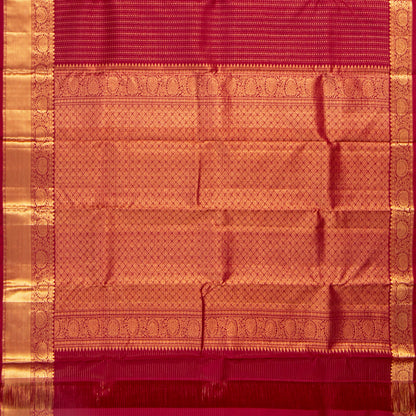 Maroon Kanchipuram Silk Saree For Bridal Wear PV MEN 253 - Silk Sari - Panjavarnam PV MEN 253