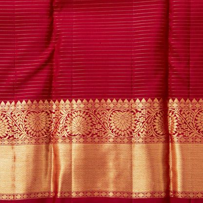 Maroon Kanchipuram Silk Saree For Bridal Wear PV MEN 253 - Silk Sari - Panjavarnam PV MEN 253